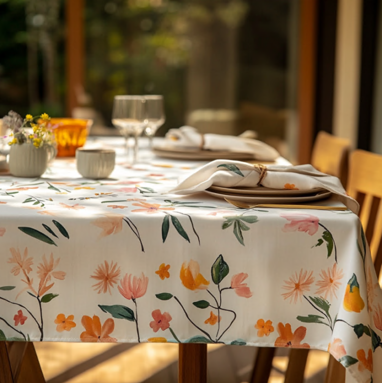 La Compañía Francesa: Decoración con Flores, Lámparas y Mantelería